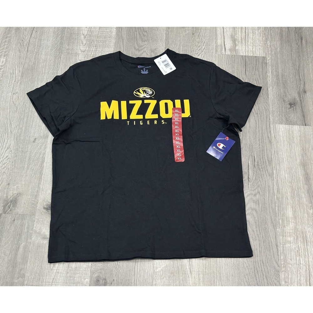 Champion‎ NCAA Missouri Tigers Mizzou Adult Short Sleeve Embroidered T-Shirt XL